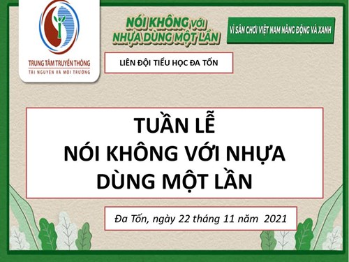 Tuần lễ hành động nói không với nhựa dùng một lần